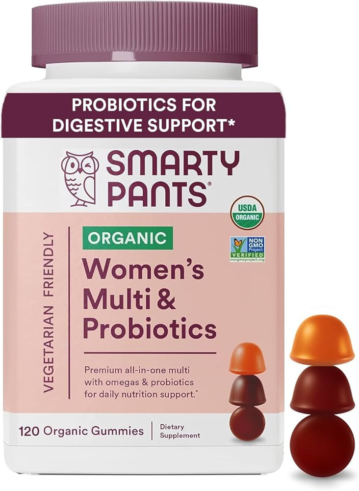 SmartyPants Organic Women's Multivitamin Gummies: Biotin, Probiotics, Methylfolate, Omega 3 (ALA)... | Amazon (US)