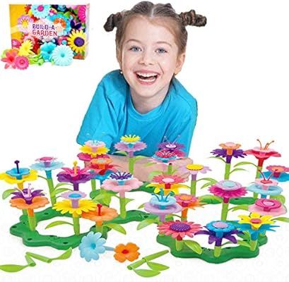 Kunmark Flower Building Toy Set, Garden Building Blocks Playset for Girls Boys, Educational Kids ... | Amazon (US)