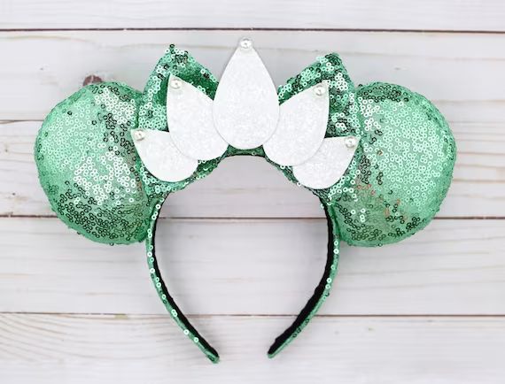 Tiana Minnie Mouse Ears Princess and the Frog Tiana Mickey Mouse Ears Tiana Headband Tiana Mickey... | Etsy (US)