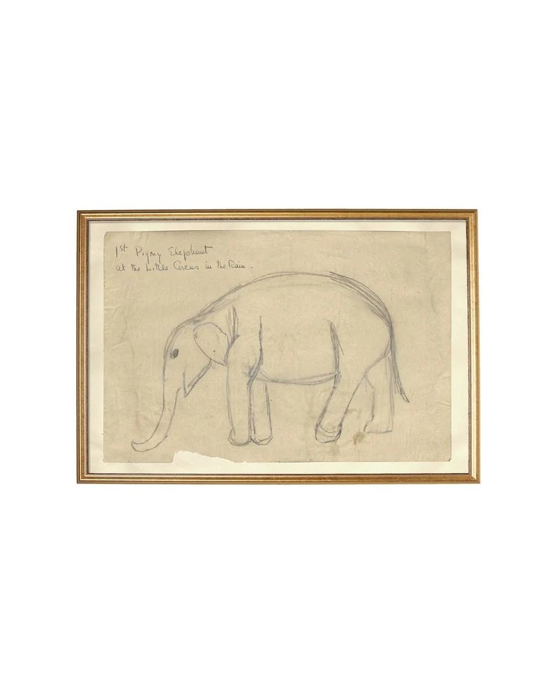 Elephant Sketch. Vintage Elephant Drawing Print. Elephant Nursery Art. Elephant Wall Art. Elephan... | Etsy (US)