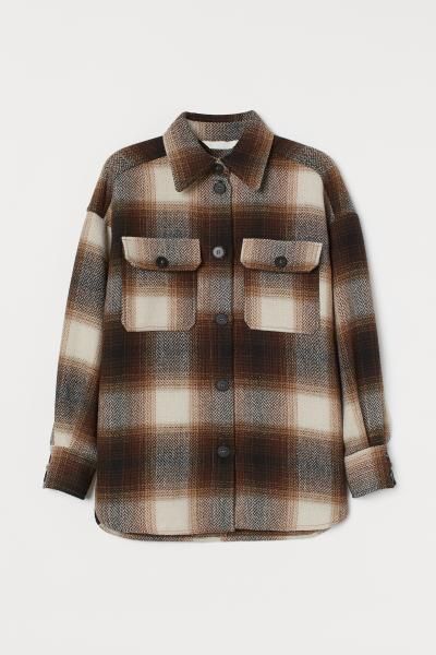 Herringbone-weave Shirt Jacket | H&M (US + CA)