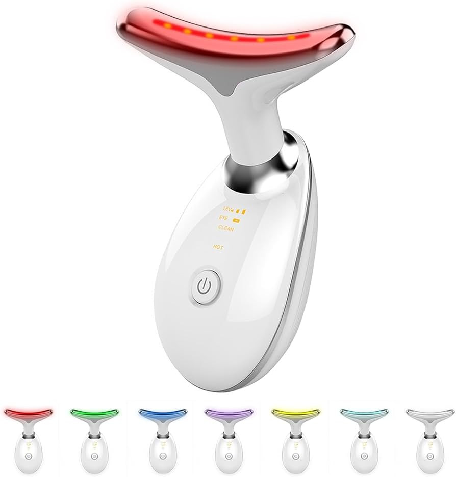 Face and Neck Massager，Multifunctional Facial Skin Care Tools,7 Color Led Face and Neck Beauty ... | Amazon (US)