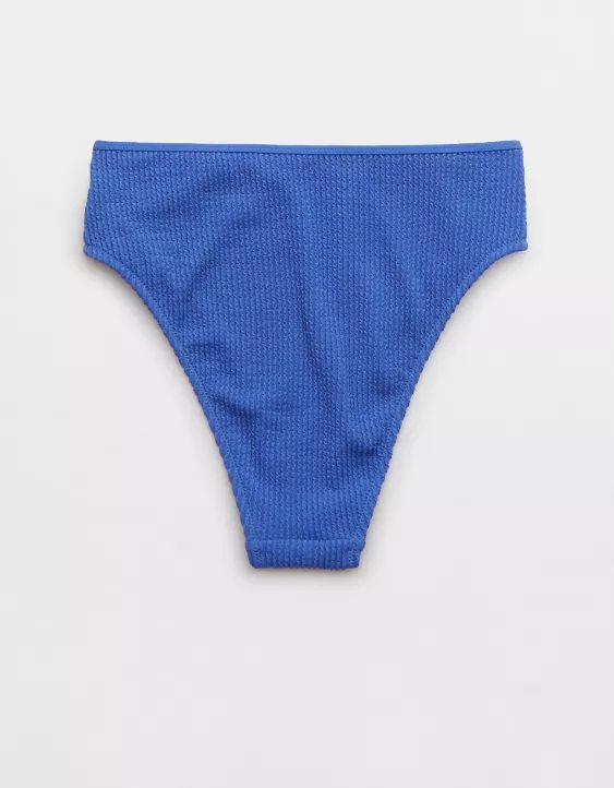 Aerie Crinkle High Cut Cheeky Bikini Bottom | American Eagle Outfitters (US & CA)
