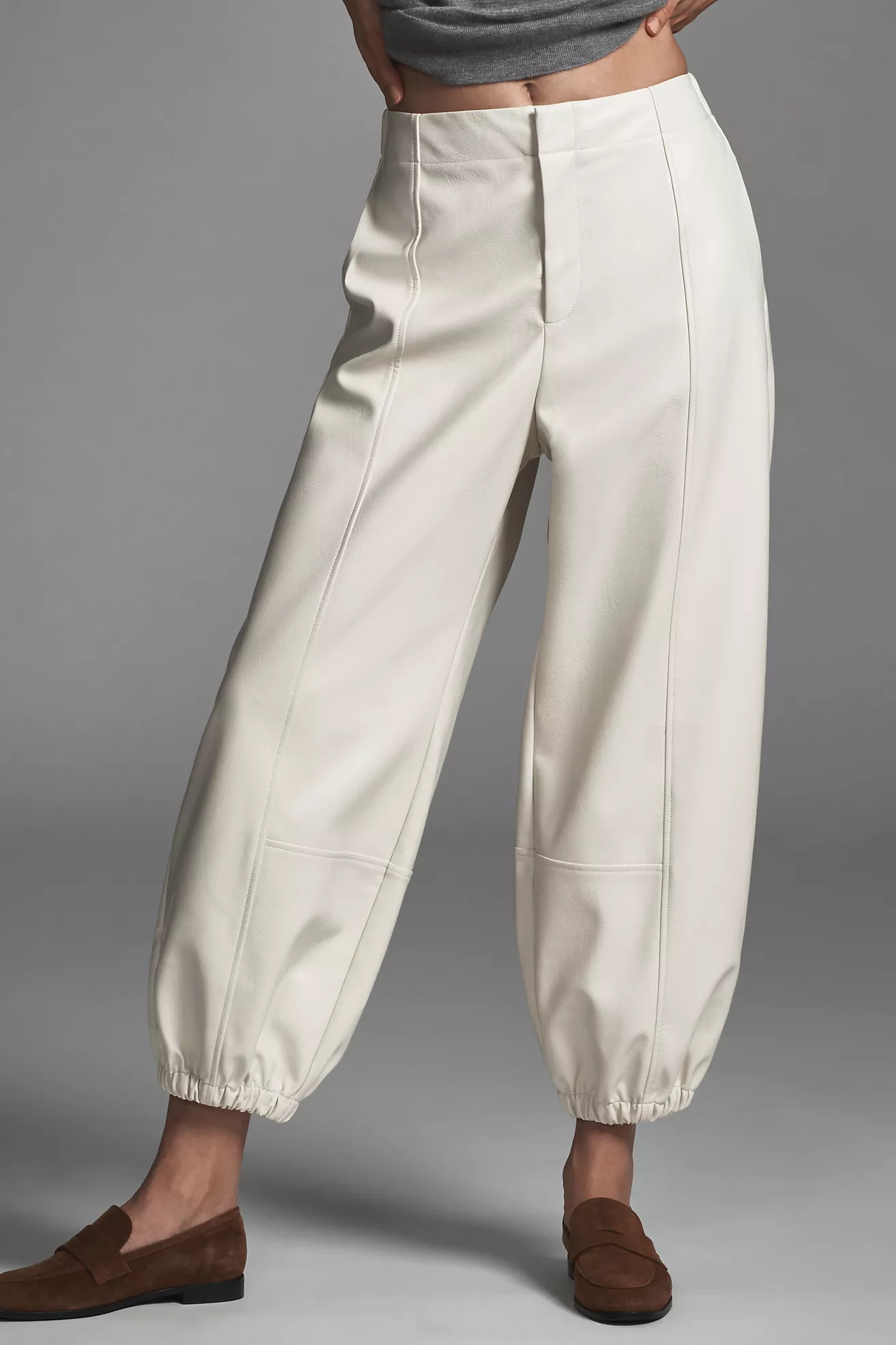 Maeve Faux-Leather Clean Seam Balloon Pants | Anthropologie (US)