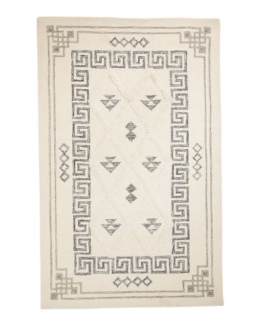 5x8 Wool And Cotton Hand Tufted Rug | TJ Maxx