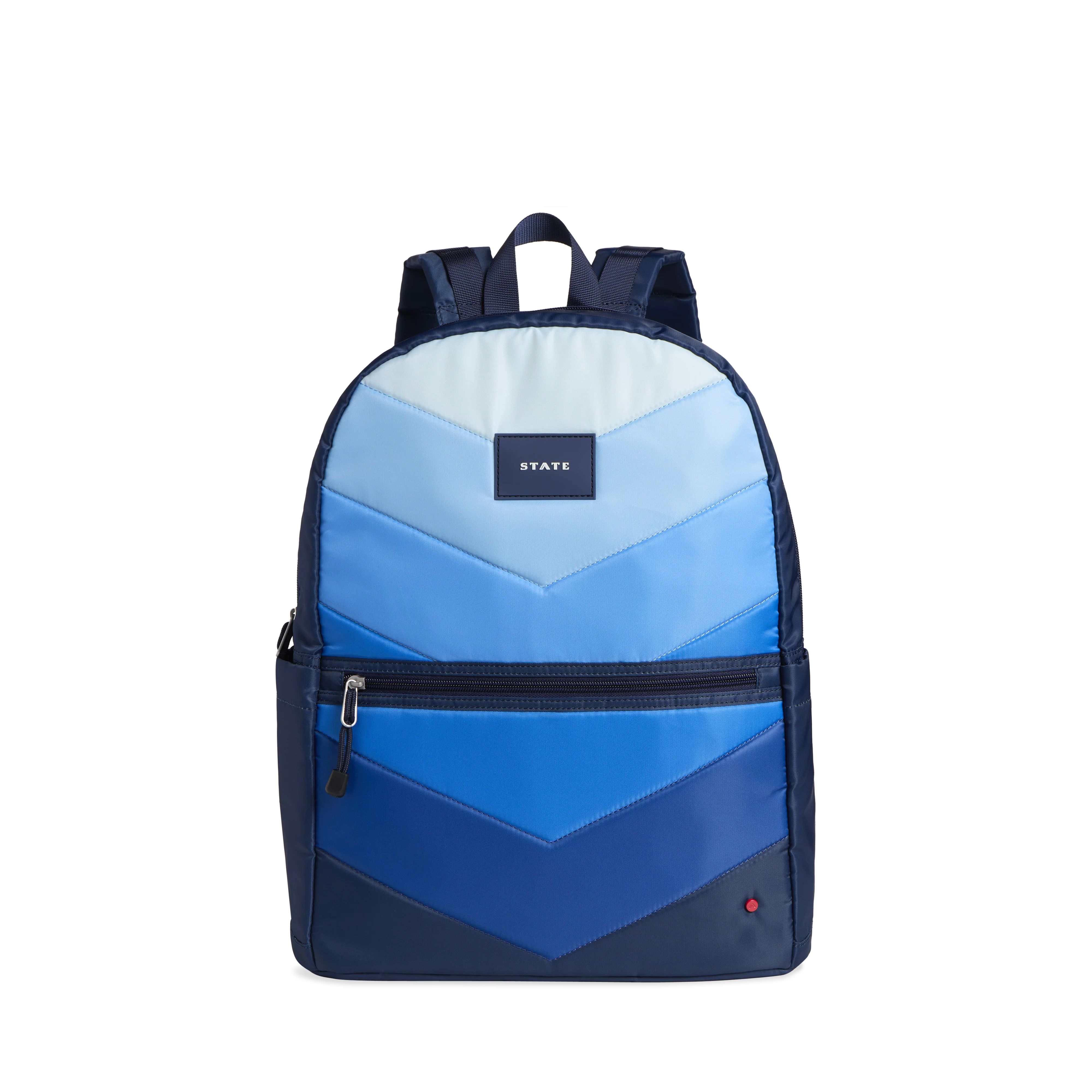 Kane Kids Large Backpack Nylon Chevron Puffer Blue | STATE Bags