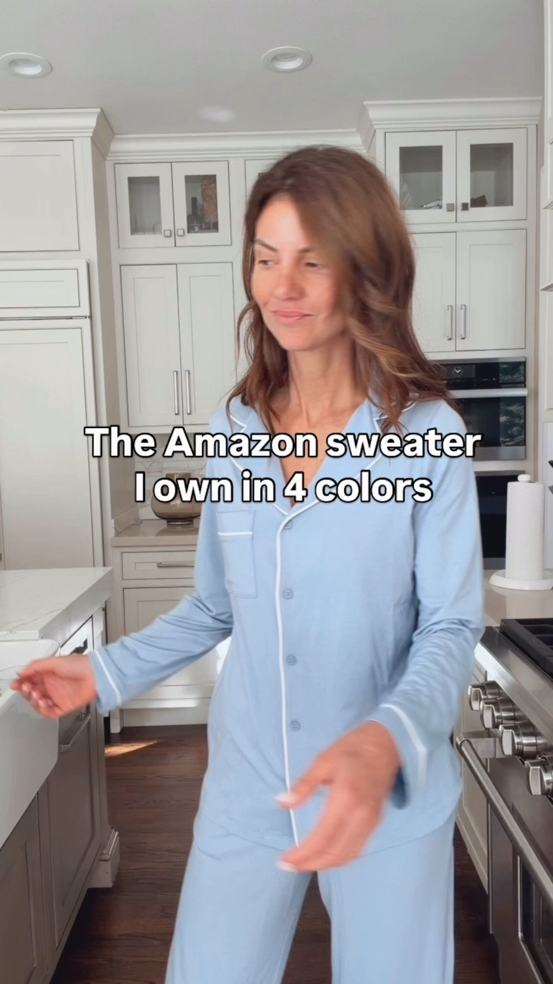 This is the sweater I reach for on repeat — I own it in multiple colors for a reason.
Wearing a size small and it’s available in several colors.

Wearing a size small in the pajamas they are the softest ones I own. This is the new color, but you can also get these same pajamas in different colors and patterns at a discounted price.

My jeans are a longtime favorite (higher-end) — they run large, size down one.  
Finished with my Inez booties, which are also on sale right now.

#LTKSaleAlert #LTKFindsUnder50 #LTKootd