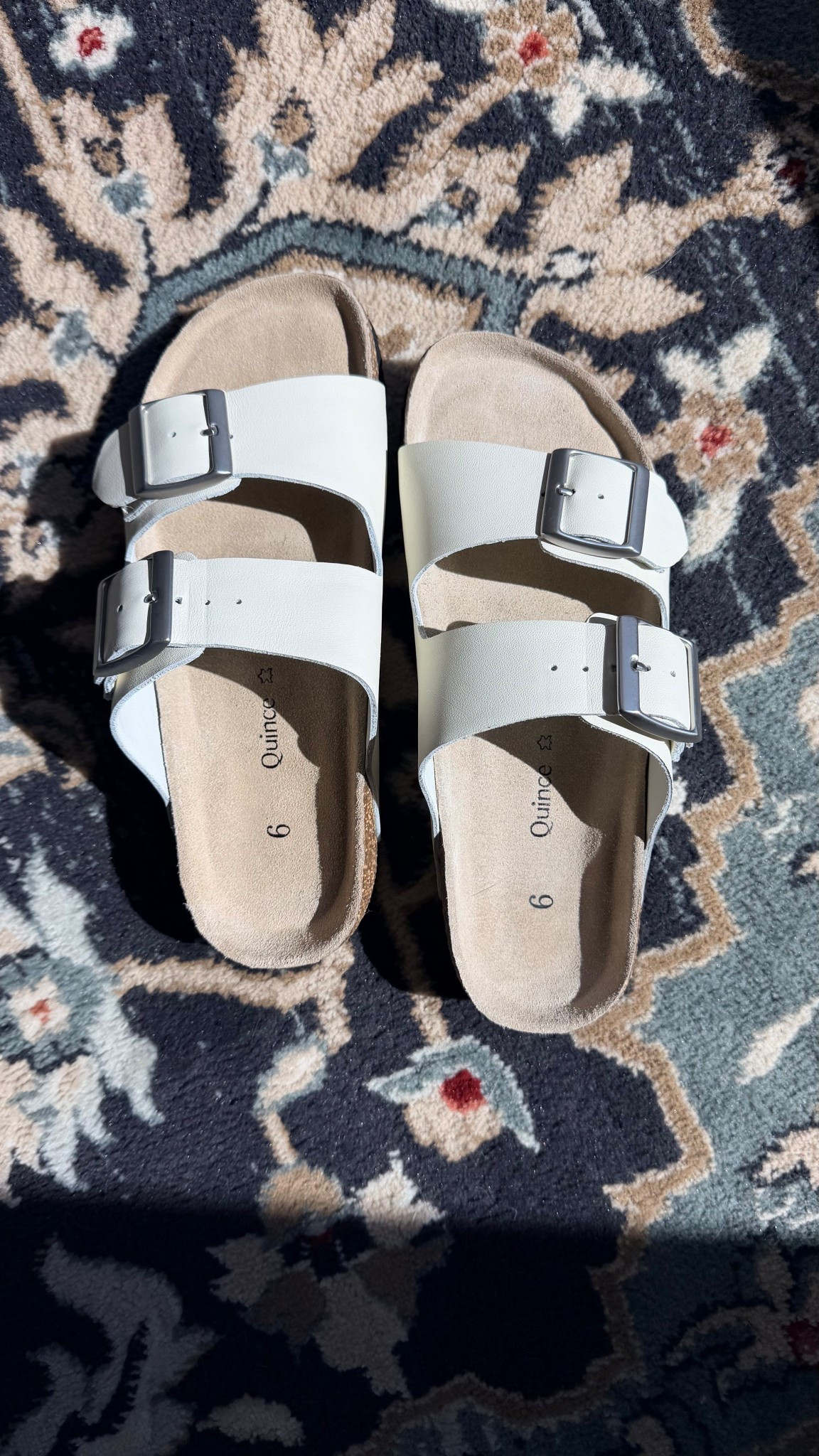My new favorite sandals and I cannot stop wearing them 🤍✨ The Quince Nappa Leather Double Buckle Slide in bone is everything I want in a spring and summer sandal. The leather is so soft and beautiful, the double buckle detail is so chic, and the bone color goes with absolutely everything in my wardrobe. Quince quality at a price point that makes sense and these are going to be on my feet constantly all season long. Linked for you! 

 #LTKootd #LTKSeasonal #LTKOver40
