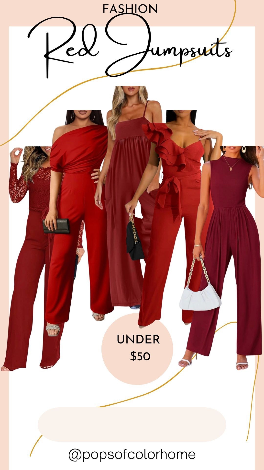 Red jumpsuits under $50 perfect for valentines or galentines Day 

#LTKMidsize #LTKValentine #LTKPetite
