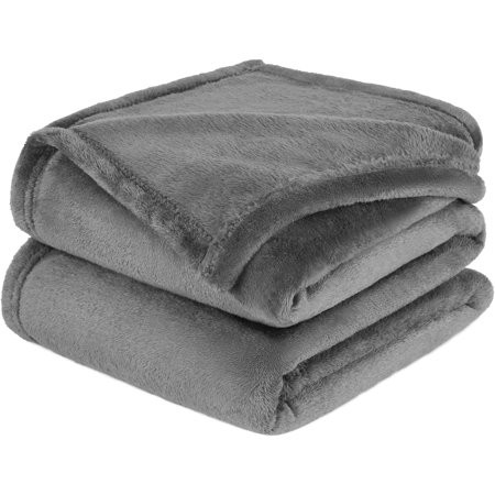 Alishomtll Gray Fuzzy Bed Blanket Throw Soft Flannel Fleece Blankets All Season Lightweight Warm Bed | Walmart (US)