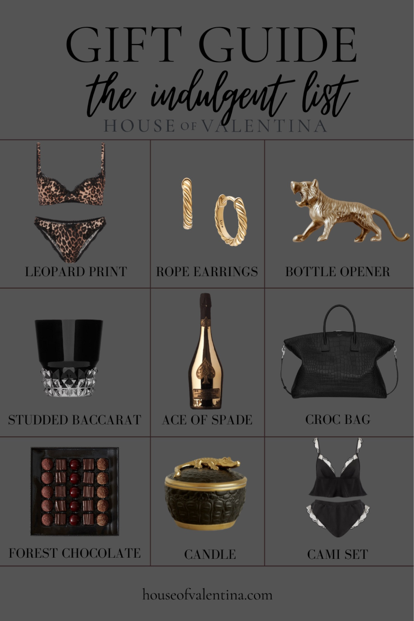 Our gift guide for those wanting a luxurious indulgence! 

Fashion, home, lingerie, treats

#LTKGiftGuide #LTKSeasonal #LTKHoliday
