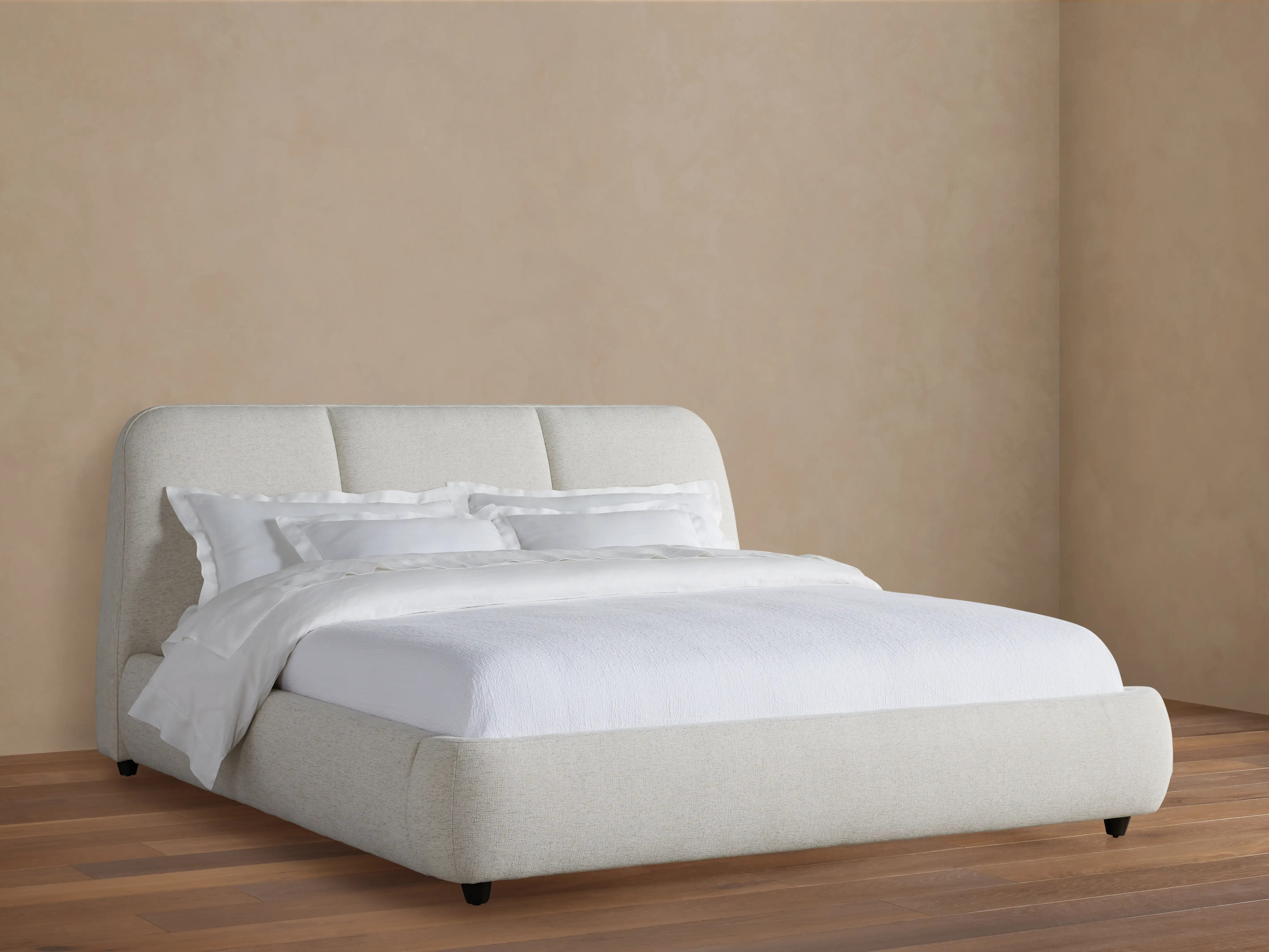 Kinnan Bed in Tara Oat , Queen | Arhaus | Arhaus