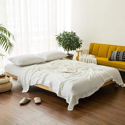 EMME Muslin Blanket 100% Cotton 6-Layer Bed Blankets for Adults and Baby 55"x75" Lightweight Soft... | Amazon (US)