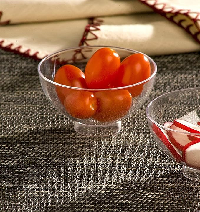 Zappy 50 Mini Bowls Clear Plastic Party Bowls Small Bowl Disposable Small Dessert Bowls Candy Dis... | Amazon (US)