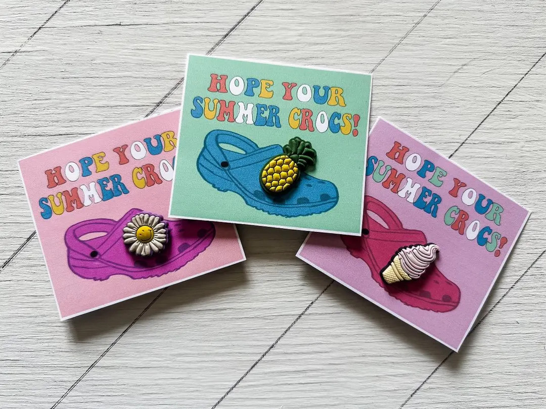 Croc Party Favor, Croc Favor, Gift Tags Croc, Croc Summer Gift, Shoe Charm Tag, Croc Charm, Croc ... | Etsy (US)