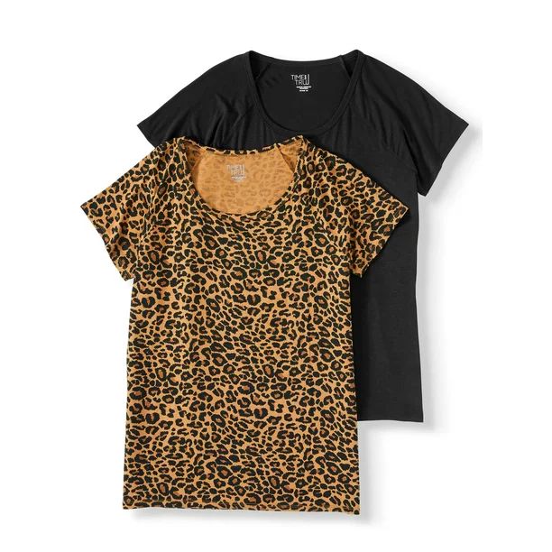Women's Short-Sleeve Raglan T-Shirt, 2-Pack Bundle | Walmart (US)