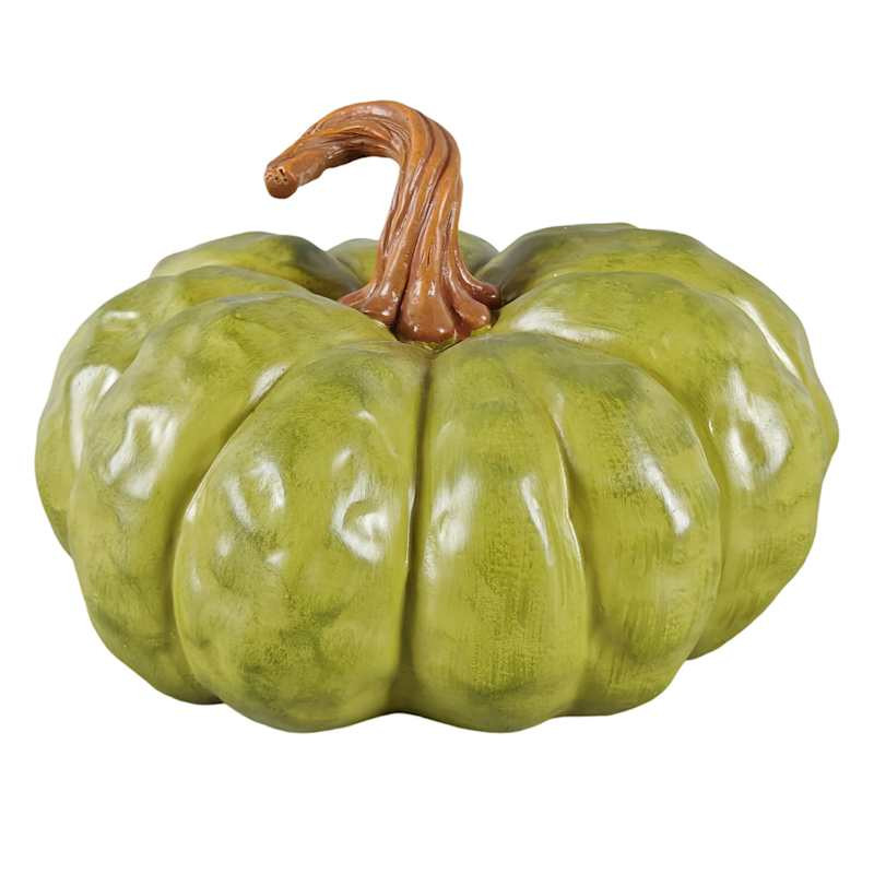 Green Resin Pumpkin, 4" | At Home