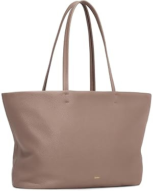 Kattee Genuine Leather Tote Bags for Women 2025, Soft Shoulder Purses and Handbags Zipper Totes E... | Amazon (US)