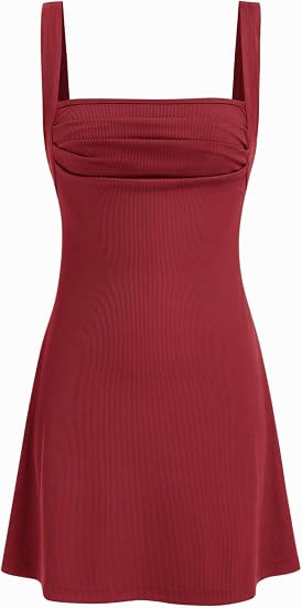 CIDER Summer Floral Dress for Women Cut Out Back Cute Mini Sun Dress Square Neck Sleeveless Cockt... | Amazon (US)