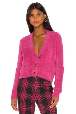 GRLFRND Gracie Cardigan in Bright Pink from Revolve.com | Revolve Clothing (Global)