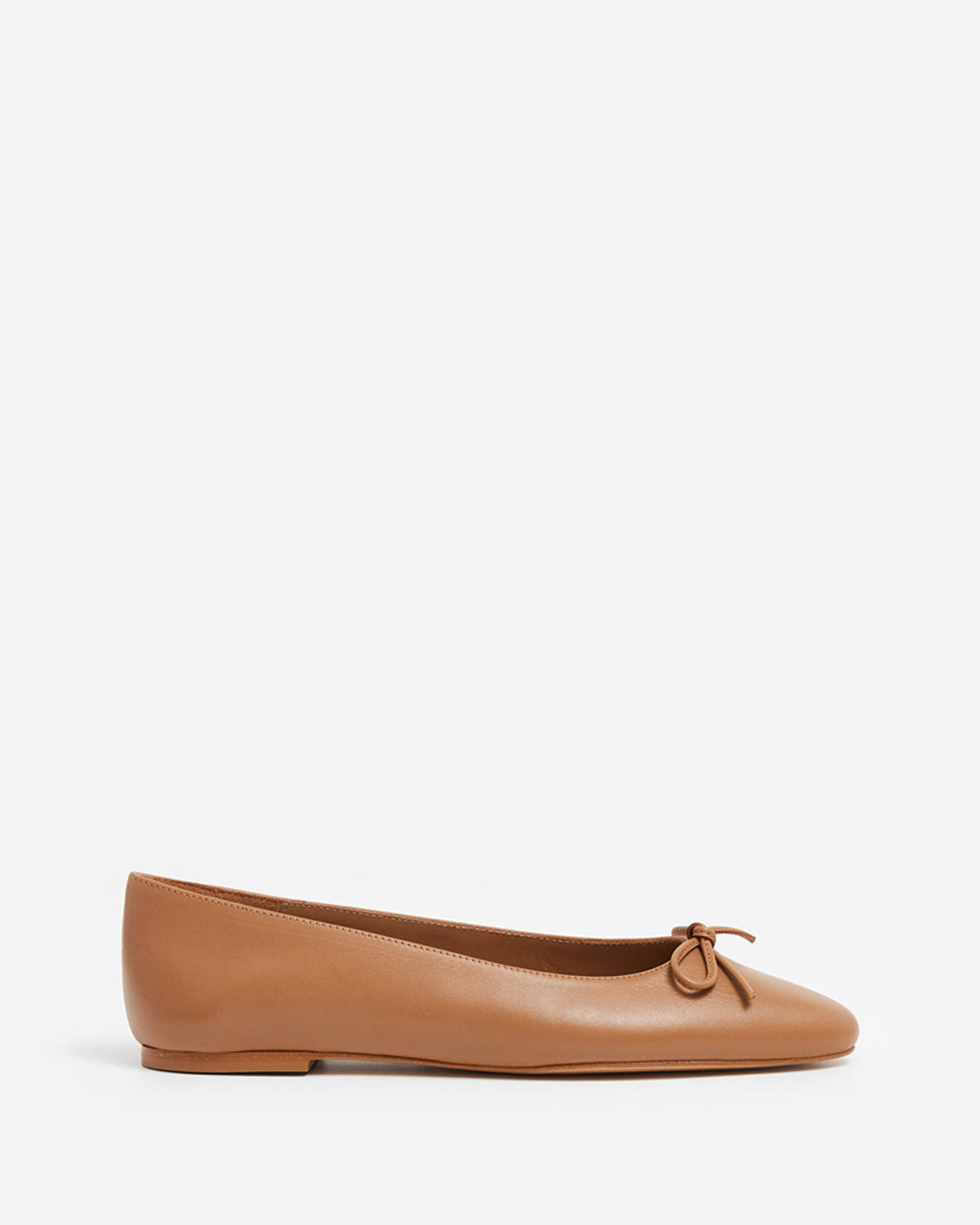 Bodil Leather Cognac Ballet Flats | Flattered