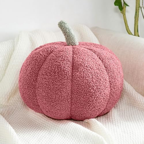 Eoieov Cute Pumpkin Throw Pillows Blush Pink for Bed Bedroom Decor Aesthetic Pumpkin Pillow for Couch Sofa Fall Living Room Decoration,13.78" | Amazon (US)