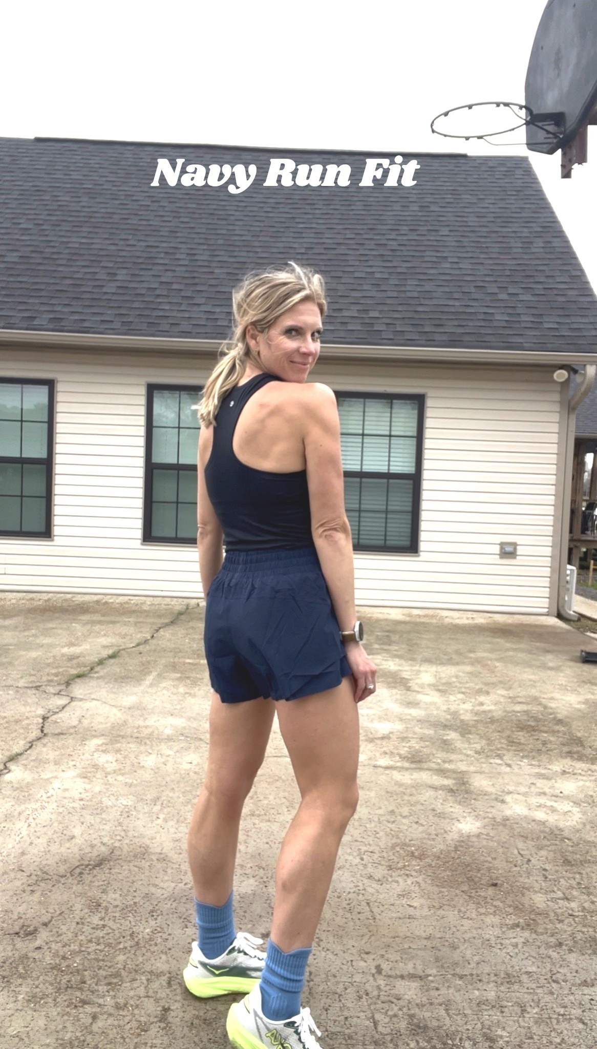 Navy fit bought for a local race! 
Top is TTS
Bottoms run a size big. 



#LTKdayinmylife #LTKfitnessgoals #LTKootd