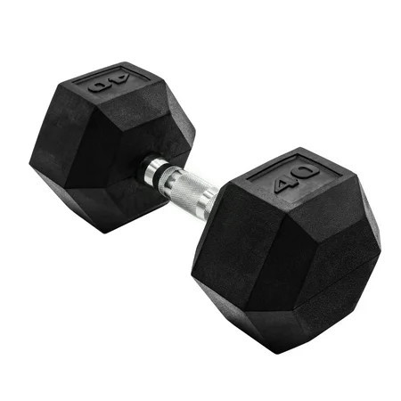 CAP Barbell, 40lb Rubber Hex Dumbbell, Single | Walmart (US)