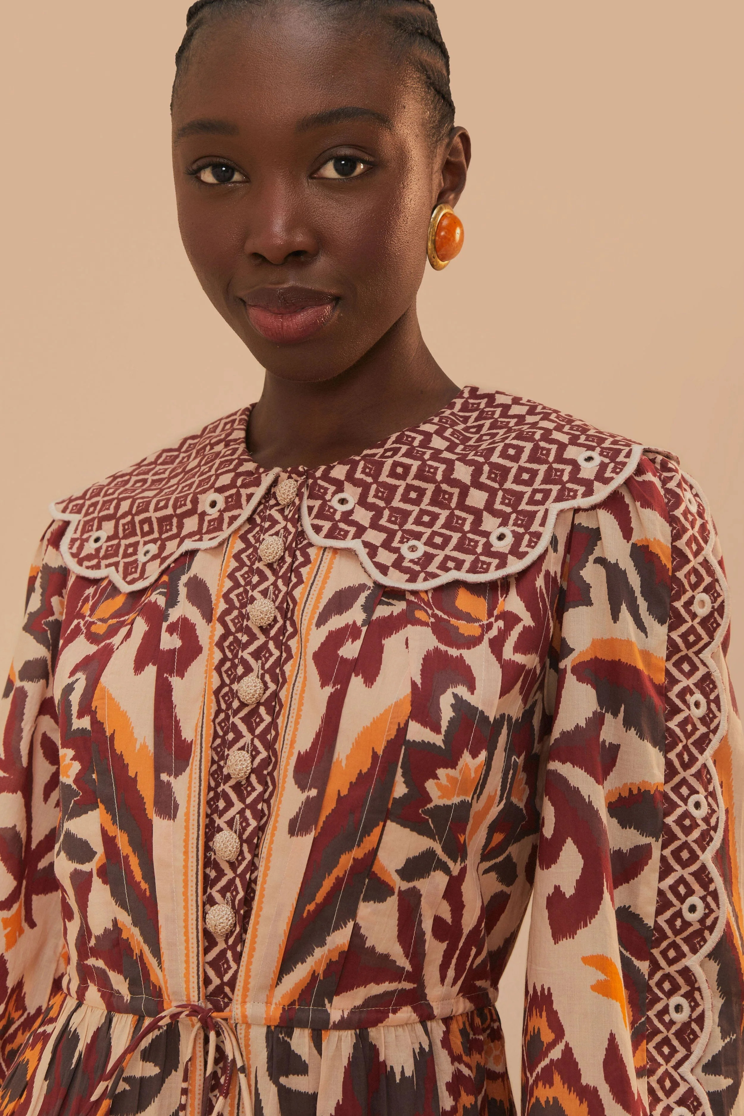 Cream Toucans Scarf Mini Dress | Farm Rio UK