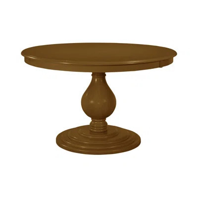 Douglas Rubberwood Solid Wood Pedestal Dining Table | Perigold
