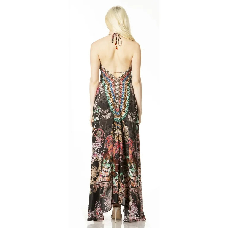 Sakkas Lizi 2 Women's Maxi High-Low Halter Handkerchief Dress Beach Party Vacation - 493 - One Si... | Walmart (US)