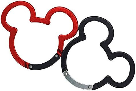 0 degree Aluminum (2-Pack) Mickey Mouse Ring Carabiners Clip Disney Shape Spring Loaded Gate Smal... | Amazon (US)