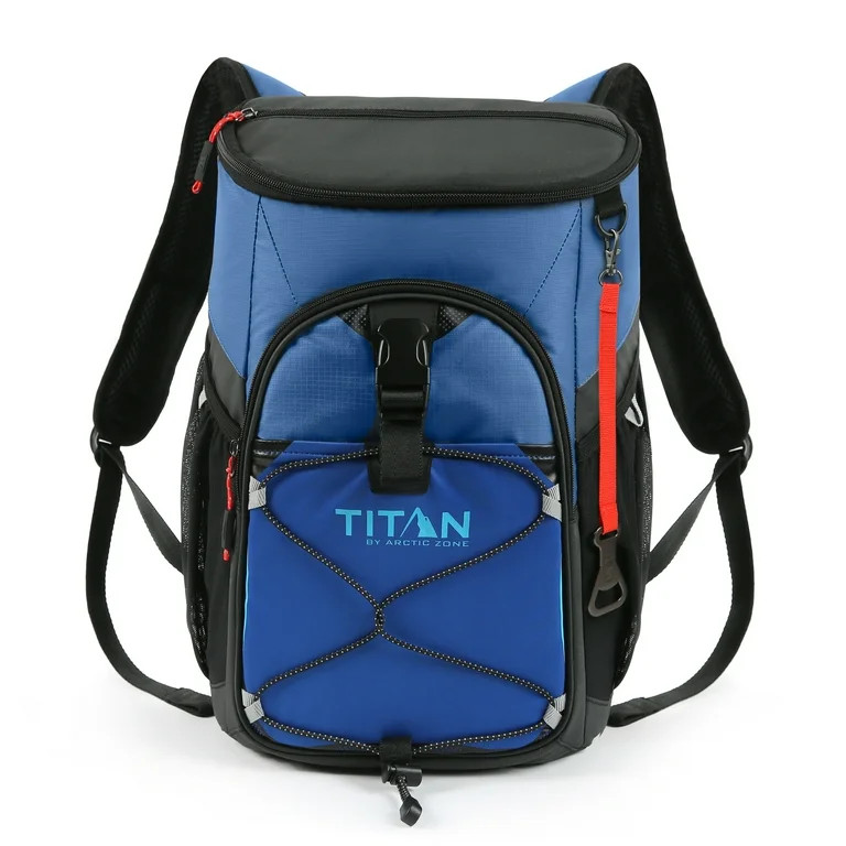 Titan by Arctic Zone 24 Can Backpack Cooler, 16 Quart, Ocean Blue | Walmart (US)
