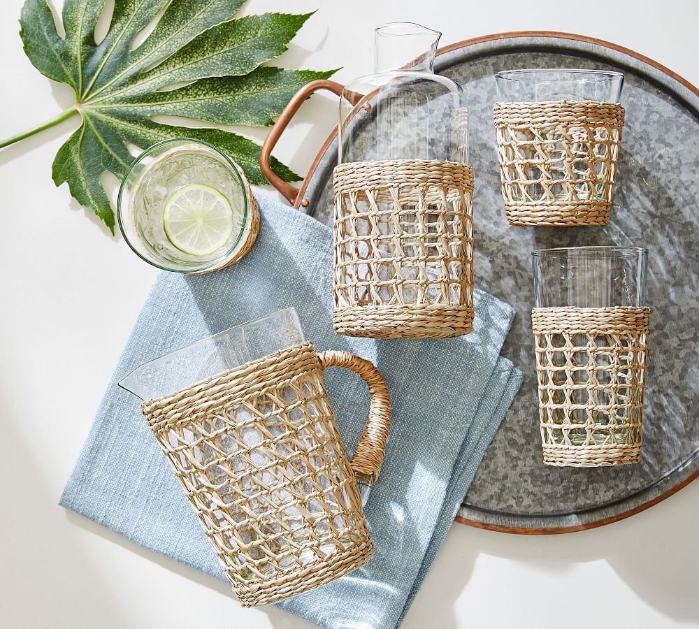 Cane Recycled Drinkware Collection | Pottery Barn (US)