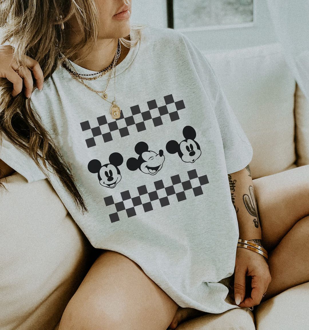 Retro Disney Shirt- Mickey Checkered - Disney Graphic Tee - Disney shirt  - Vintage Disney - Retr... | Etsy (US)
