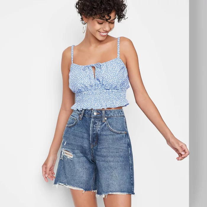 Women's High-Rise Bermuda Jean Shorts - Wild Fable™ | Target