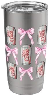 Coca-Cola Diet Coke & Pink Bows Collage Logo Vintage Stainless Steel Insulated Tumbler | Amazon (US)