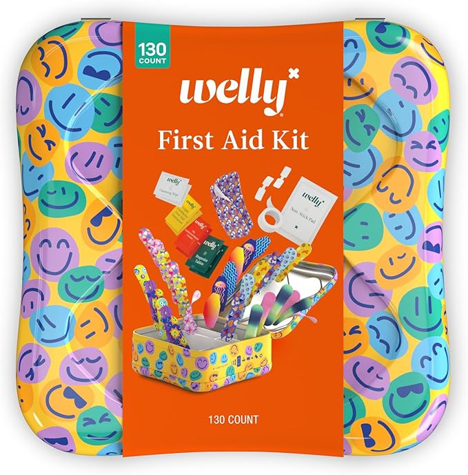 Welly First Aid Kit | FSA Eligible | Adhesive Flexible Fabric and Waterproof Bandages, Tape and N... | Amazon (US)