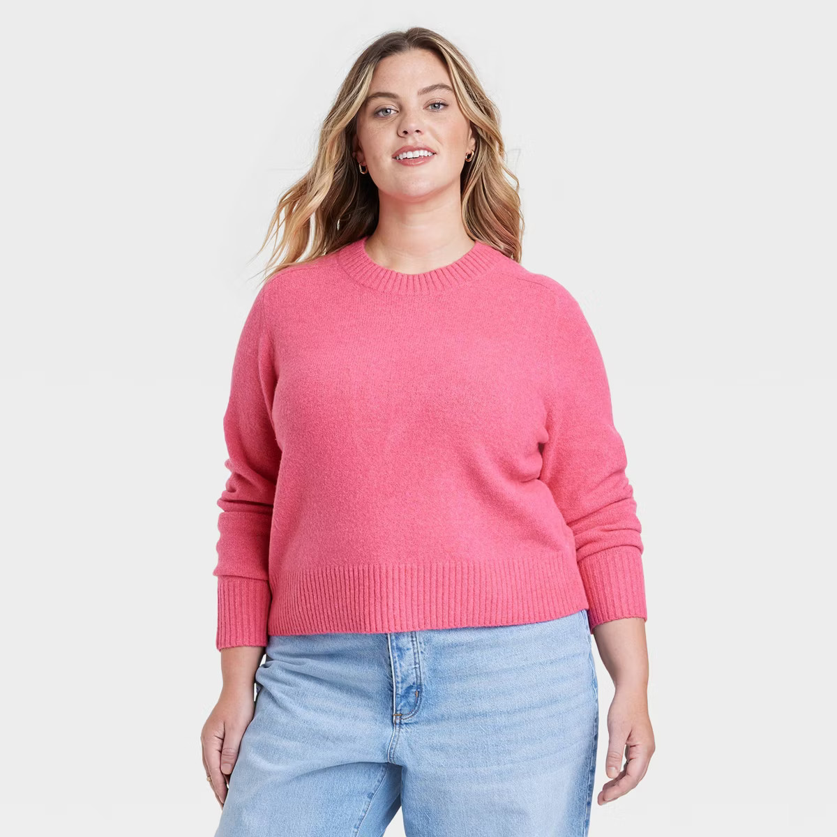 Women's Crew Neck Cashmere-Like Pullover Sweater - Universal Thread™ | Target