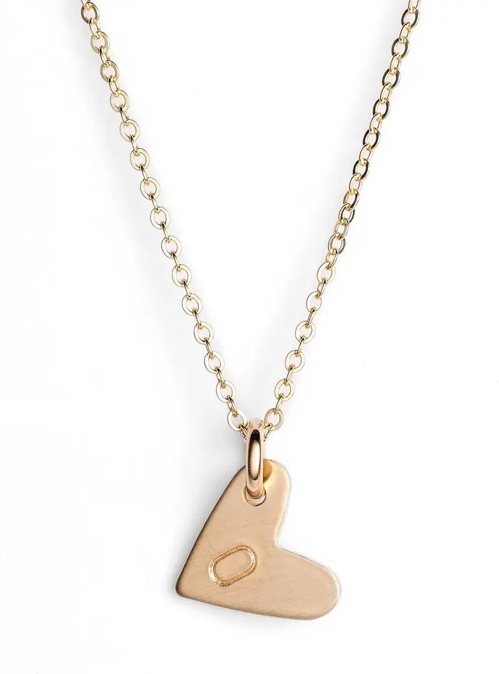 14k-Gold Fill Initial Mini Heart Pendant Necklace | Nordstrom
