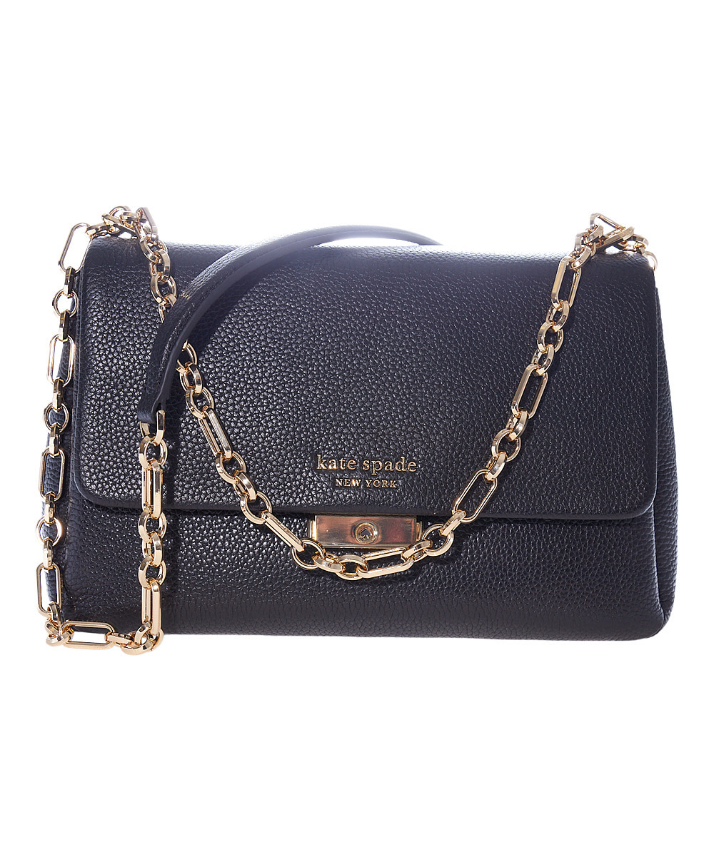Kate Spade New York Women's Crossbodies BLACK - Black Carlyle Leather Medium Shoulder Bag | Zulily