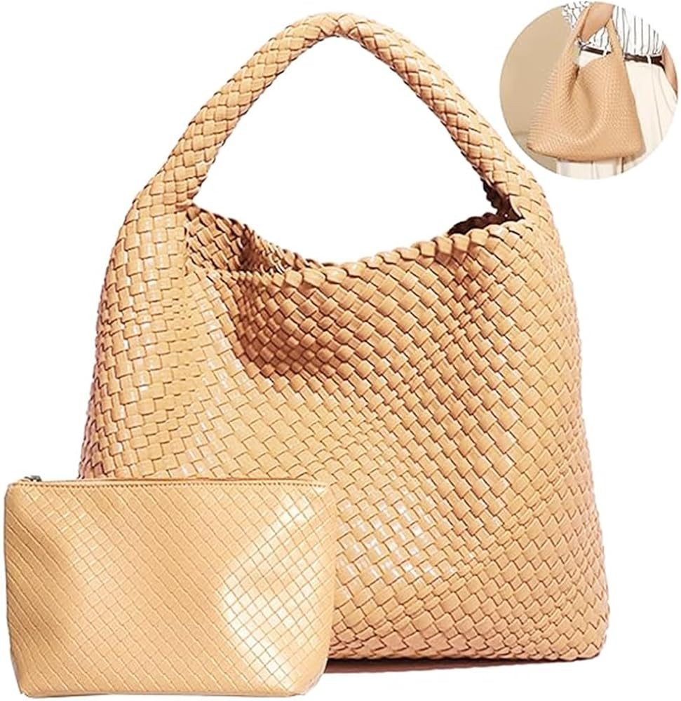 Geelyda Woven Tote Bag for Women with Purse, Fashion Shoulder Hobo Underarm Bags, Large Woven Han... | Amazon (US)