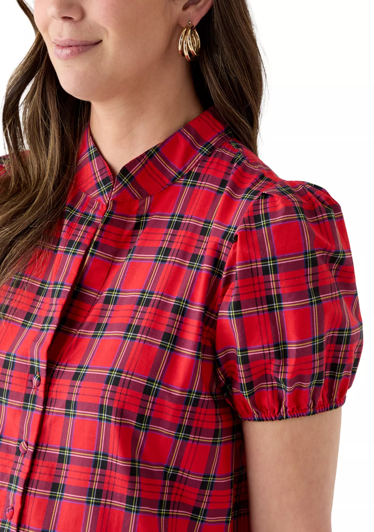 Women's Button Front Shirt Midi Dress | Belk