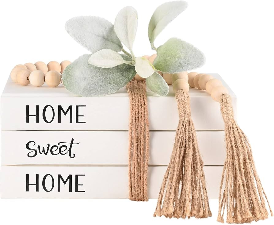 Linen Covered Decorative Books for Home Decor, Farmhouse Stack Books, Coffee Table Books Décor f... | Amazon (US)