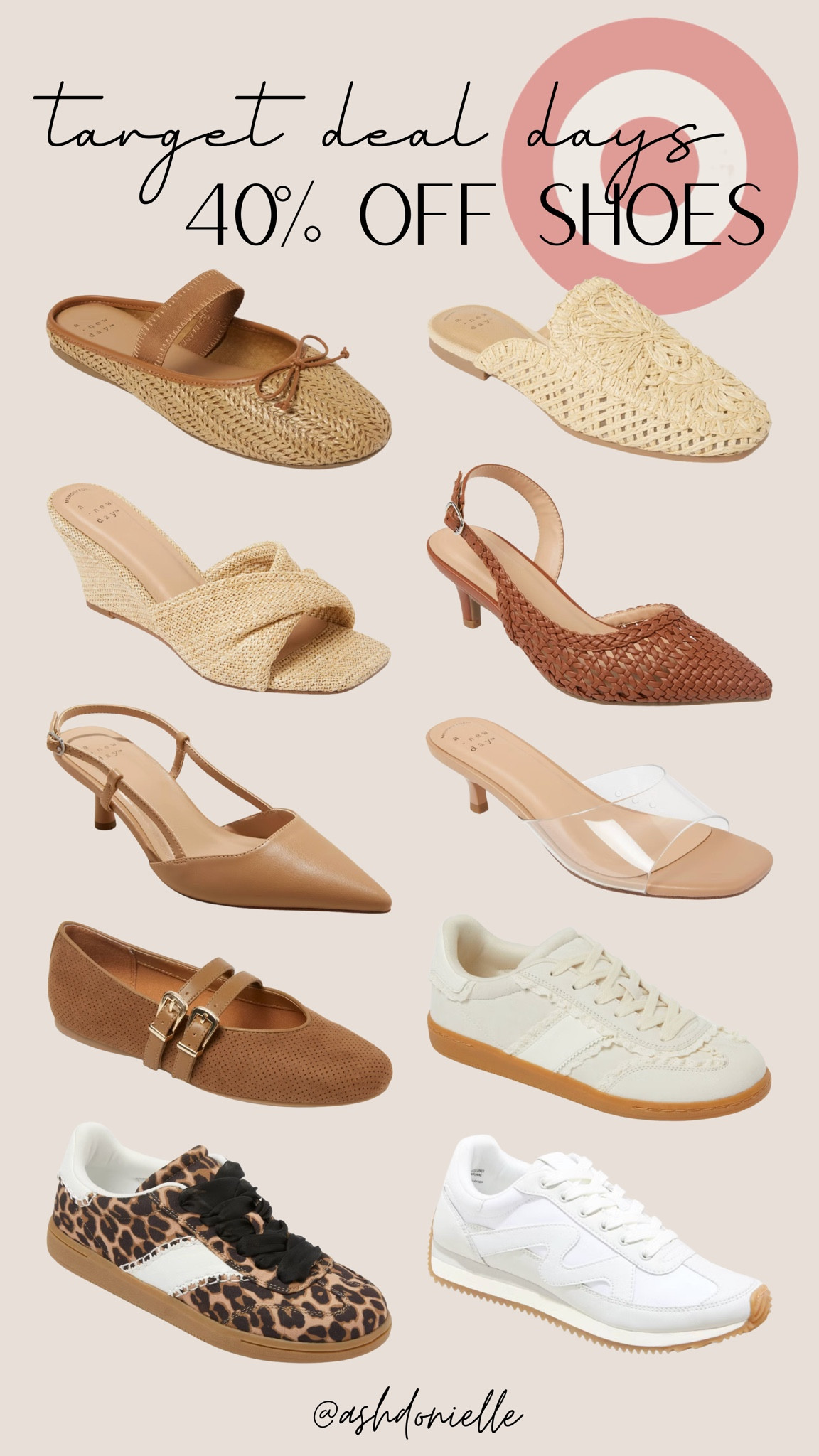 Target deal days 40% off shoes

strappy flat sandals everyday summer
chunky platform sandals casual outfit
raffia espadrille wedges vacation look
minimal leather slide sandals neutral style
white sneakers breathable summer outfit
open toe kitten heels dressy warm weather
flip flop thong sandals beach day
sporty cushioned walking sandals comfort
woven ballet flats lightweight summer style

#LTKSaleAlert #LTKSeasonal