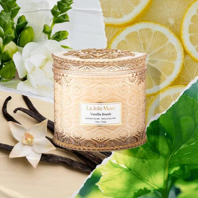 Vanilla Bomb Candle – Lemon Zest, Fressia & Patchouli | 12 Oz Large 2-wick Soy Wax Candle | 60 Hours Clean Burn | Gift-ready For Hosts | Elegant Home | Wayfair North America