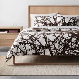 Larch Black Coffee Duvet Cover | Unison