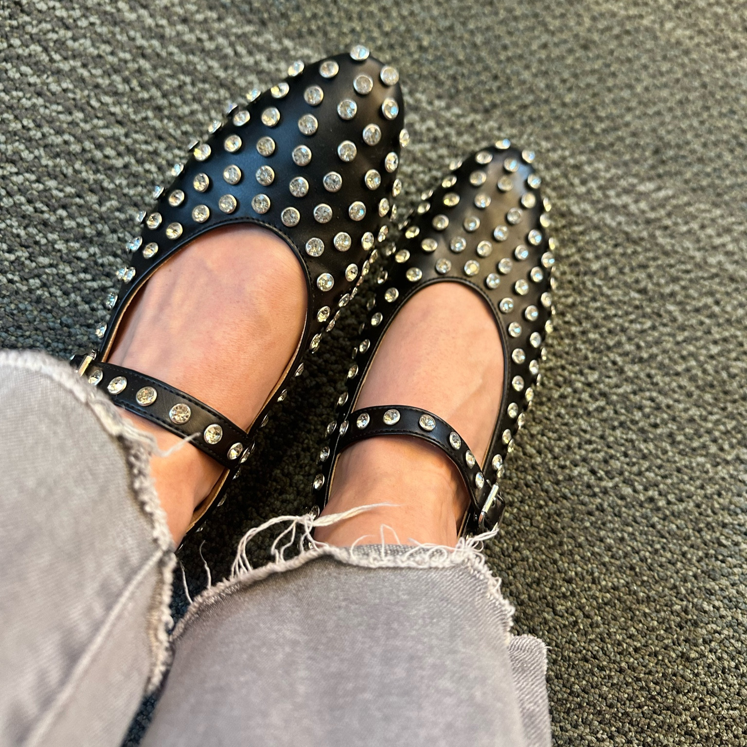 The shoes sparkle like crazy! Edgy Mary Jane. Yes please  

#LTKFindsUnder50 #LTKShoeCrush #LTKOver40