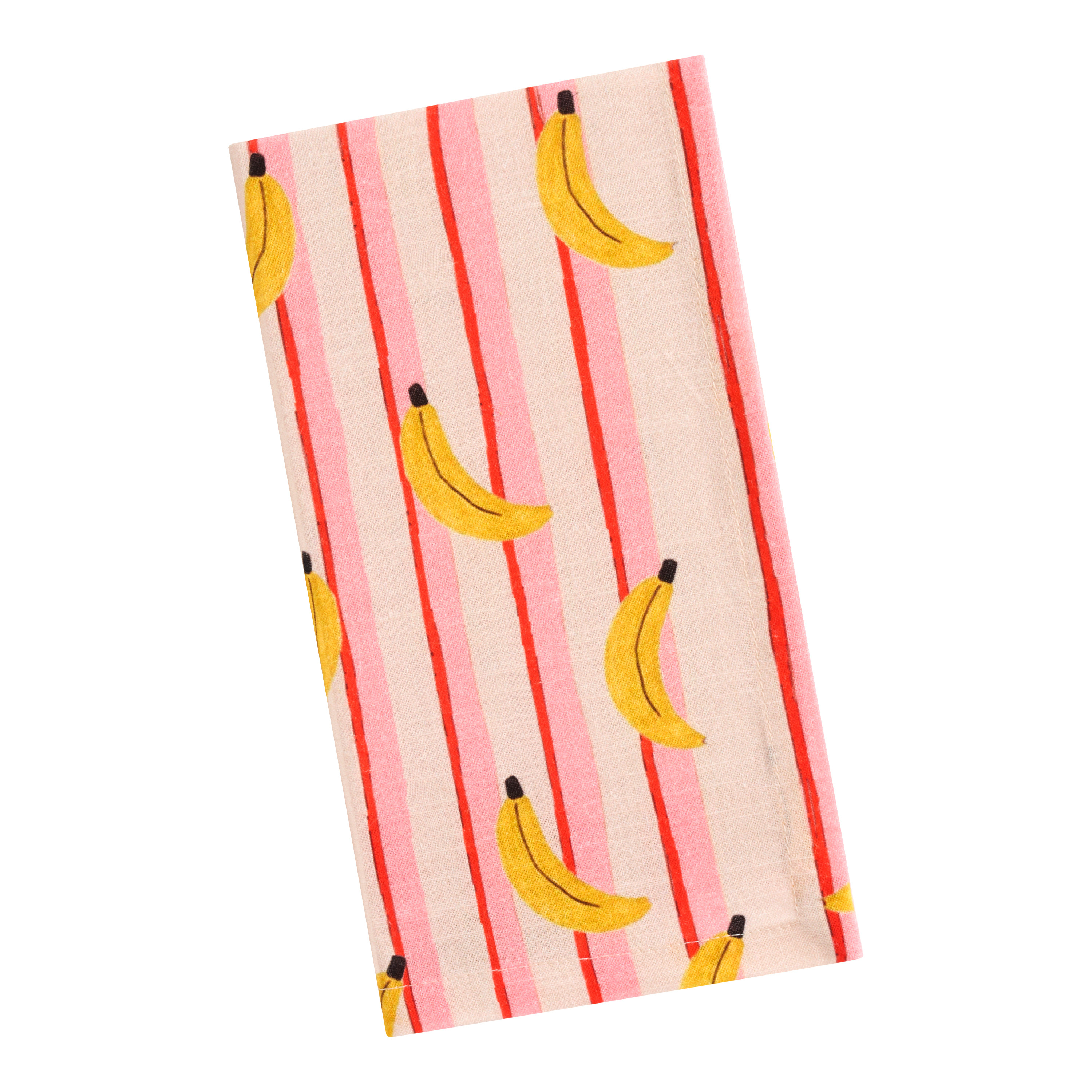 Pink Stripe Yellow Banana Napkin | World Market