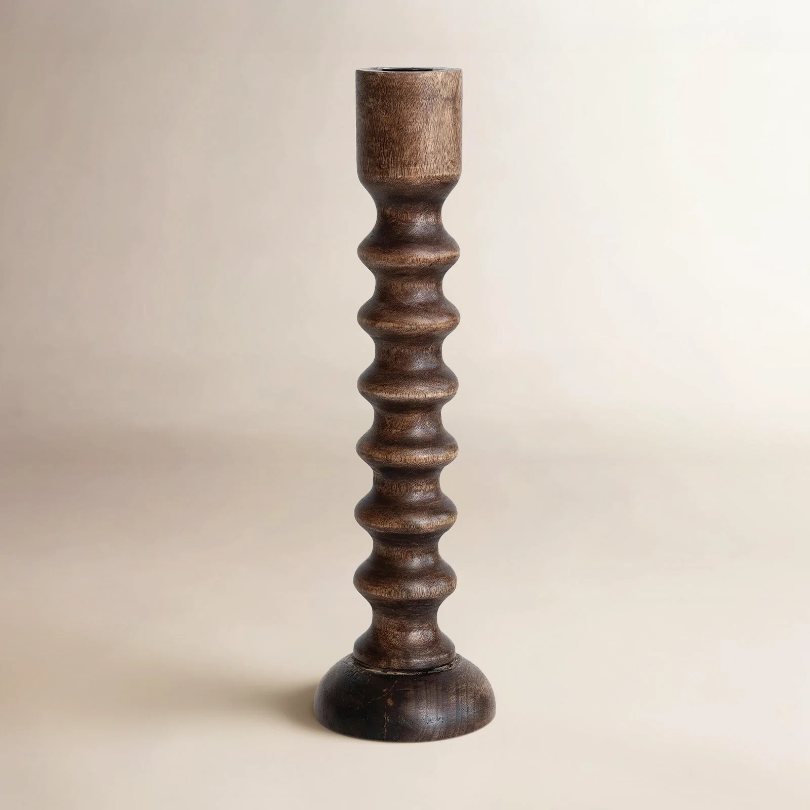 Hand Carved Wood Taper Candle Holder | Wayfair North America